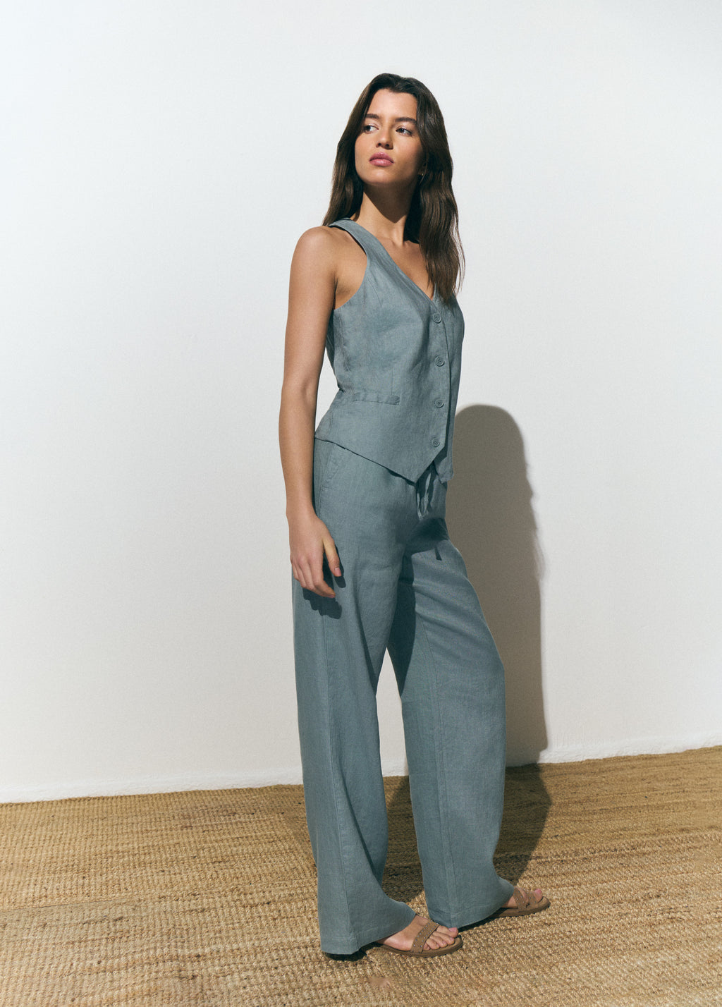 Pantalon fluide poche patch