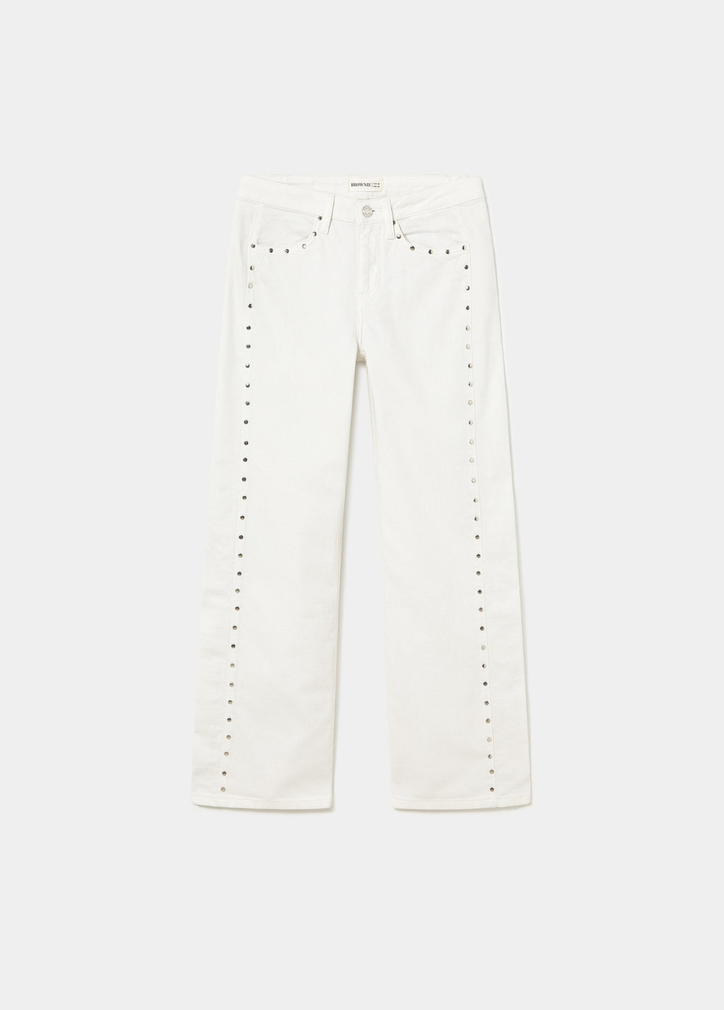 Pantalon pièce latérale clous