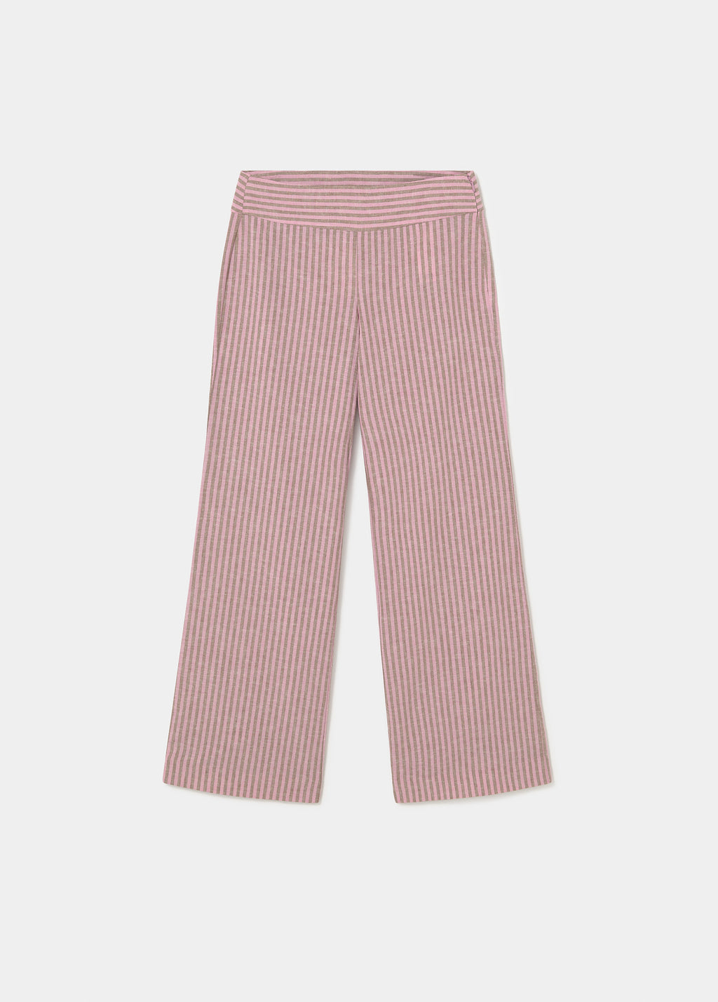 Pantaloni a righe con vita larga