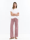 Straight striped printed pants