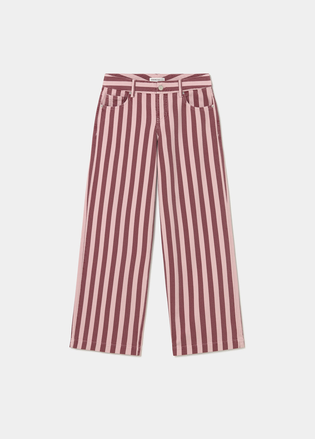 Straight striped printed pants