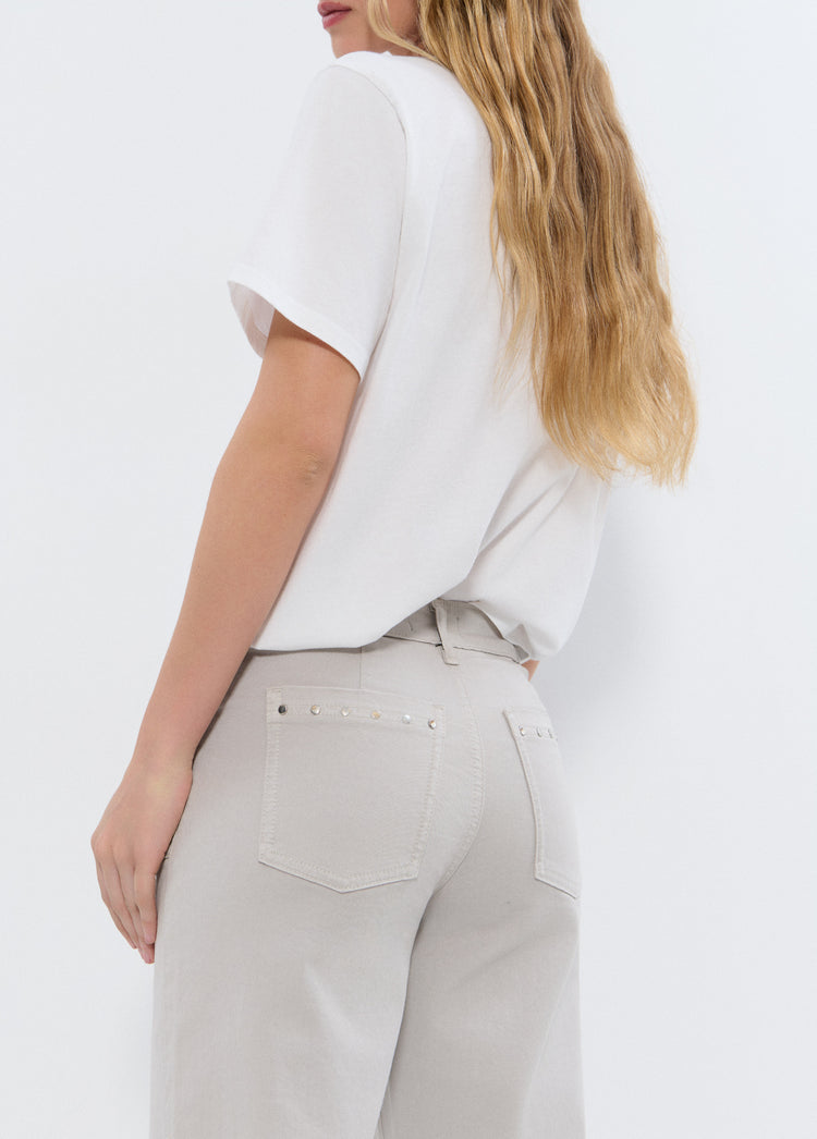 Pantalons rectes amb taches
