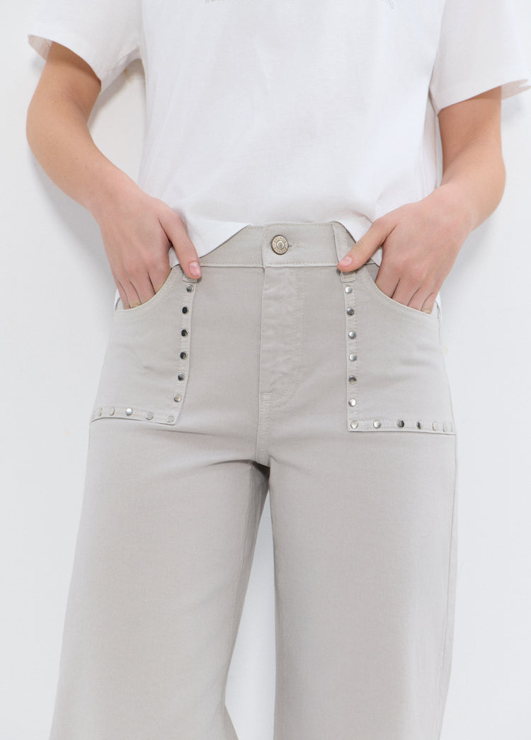 Pantalons rectes amb taches