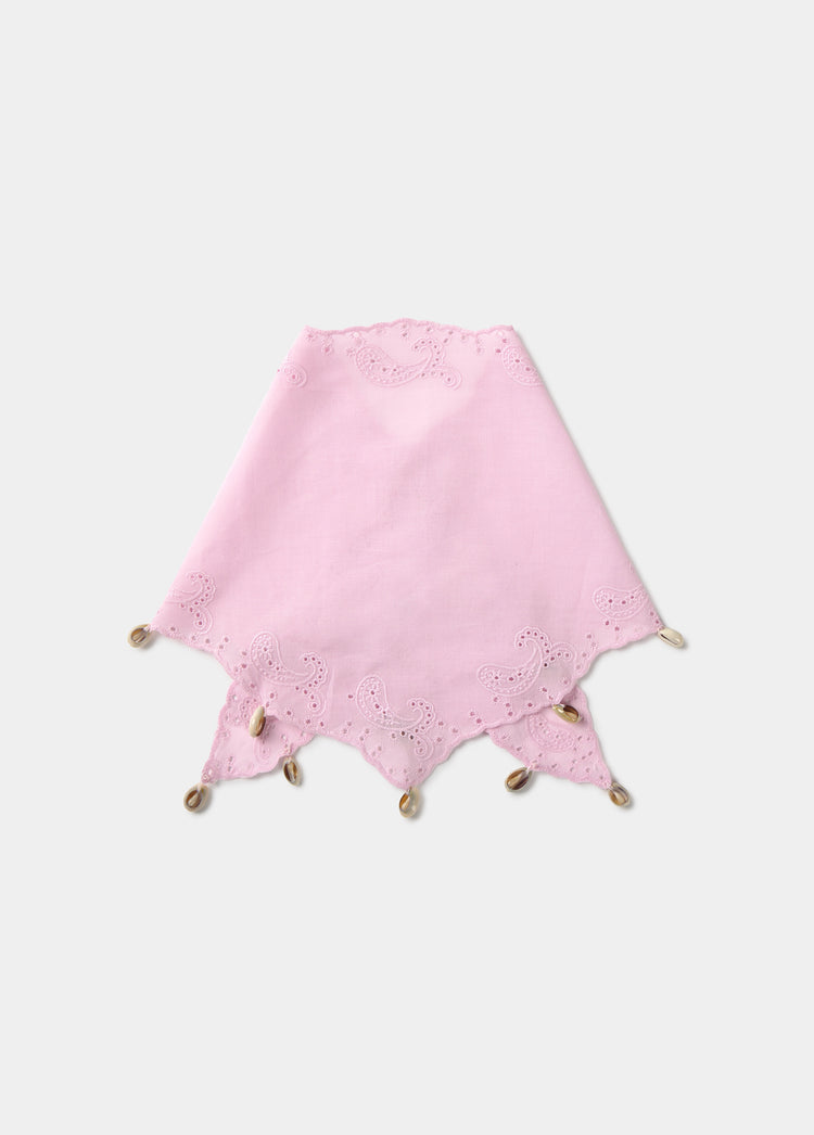 Foulard ricamato con conchiglie