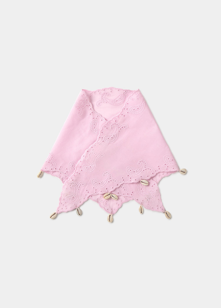 Foulard ricamato con conchiglie