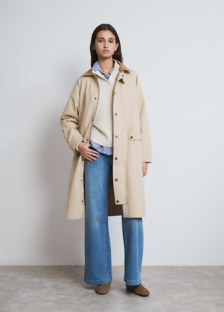 Langer Baumwoll-Parka