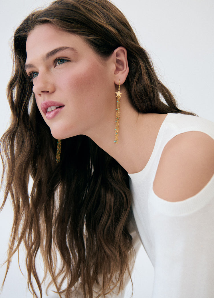 Pendientes estrella piedras