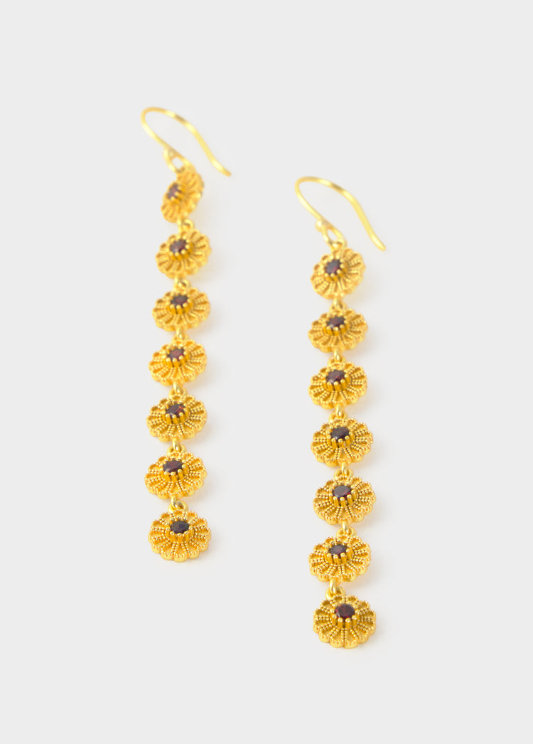 Pendientes flores indias