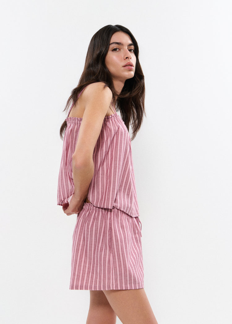 Pijama corto rayas