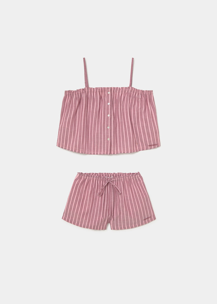 Pijama corto rayas