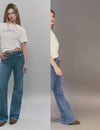 Jeans campana bolsillos frontales