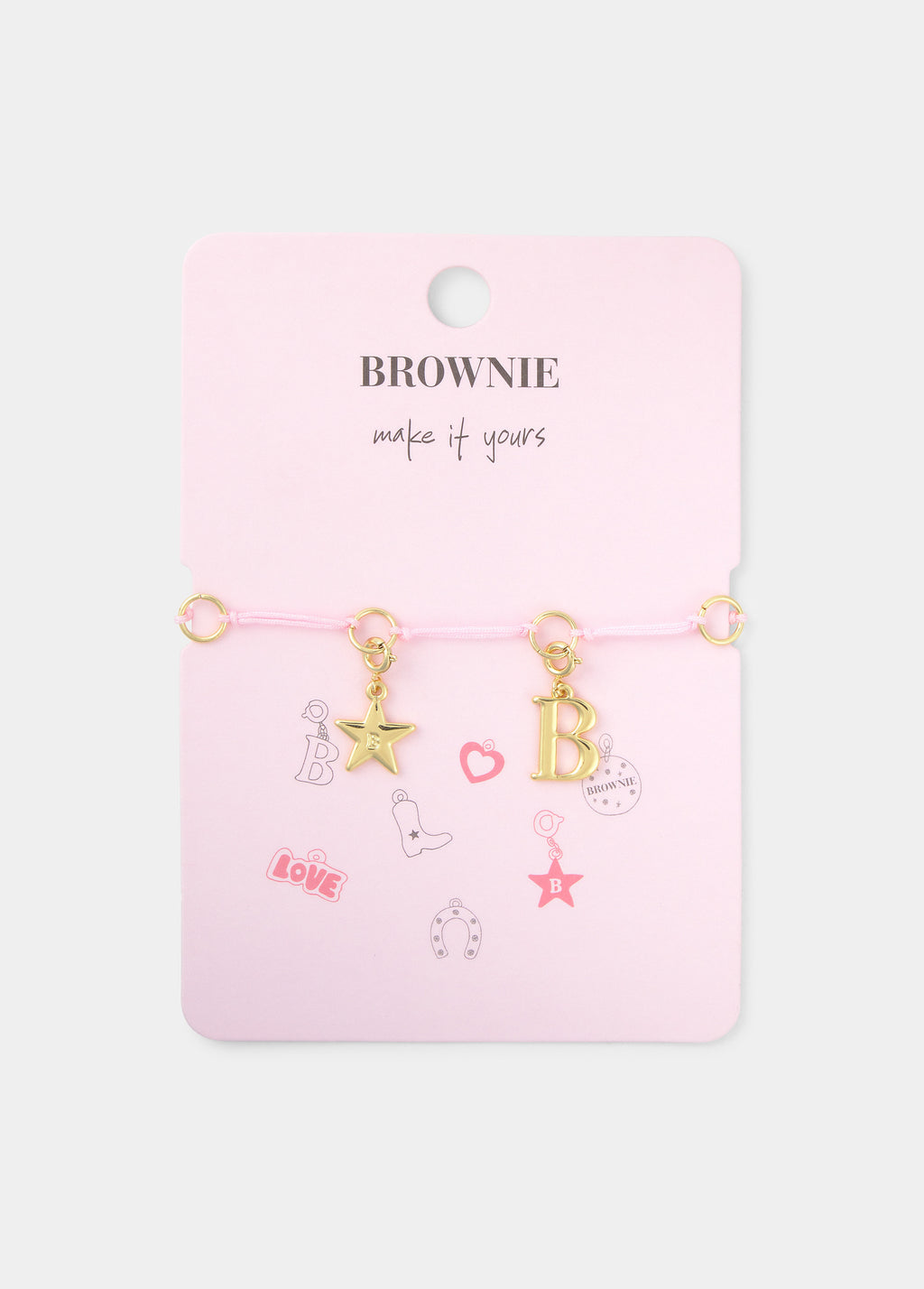 Cord bracelet with charms
