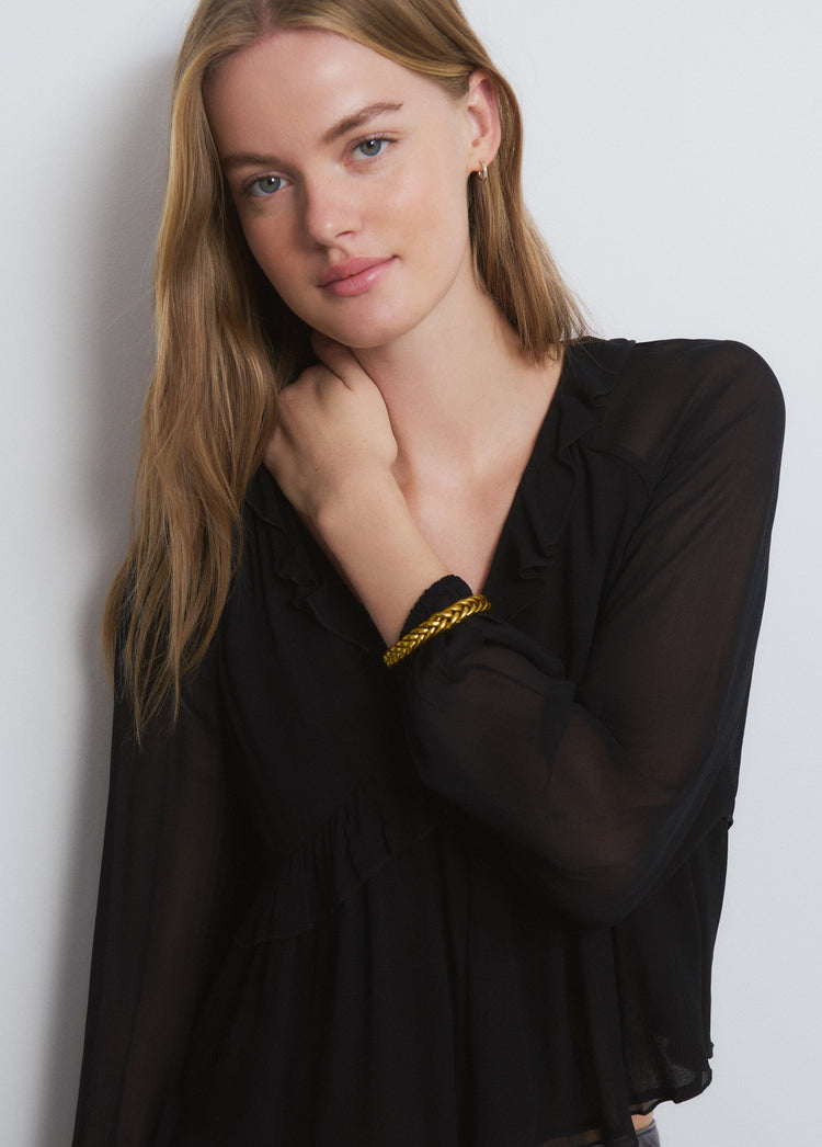 Pulsera pan de oro trenzada m