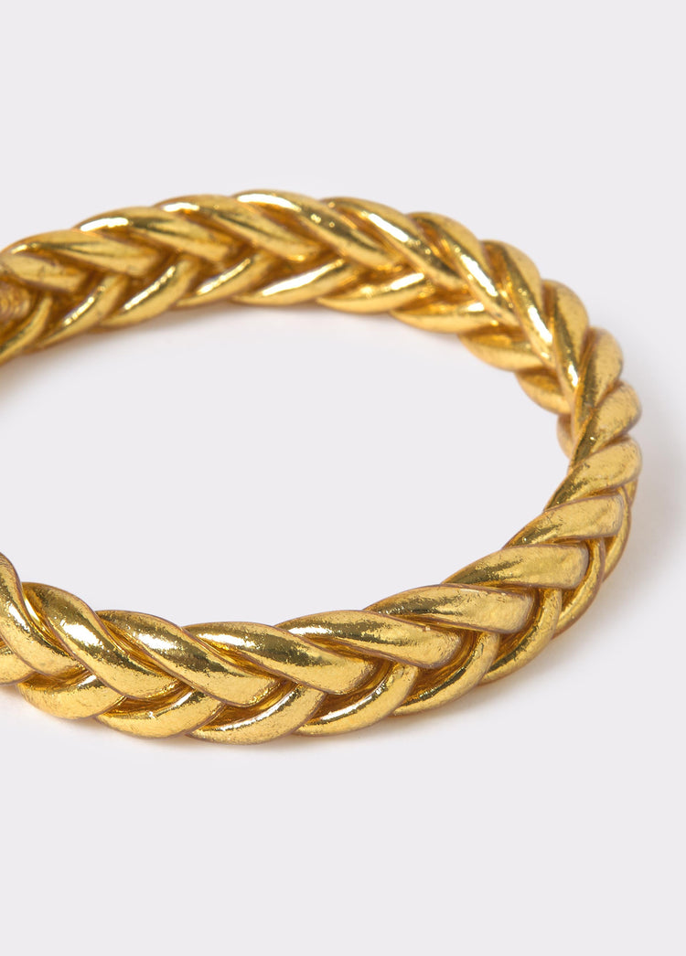 Pulsera pan de oro trenzada m
