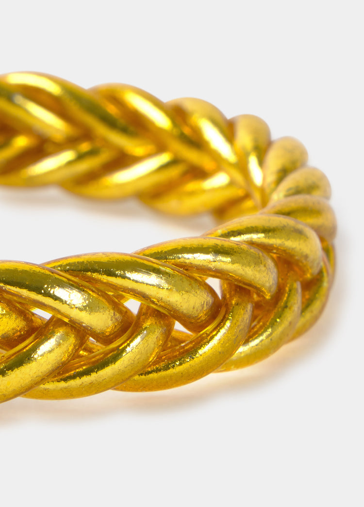 Pulsera pan de oro trenzada