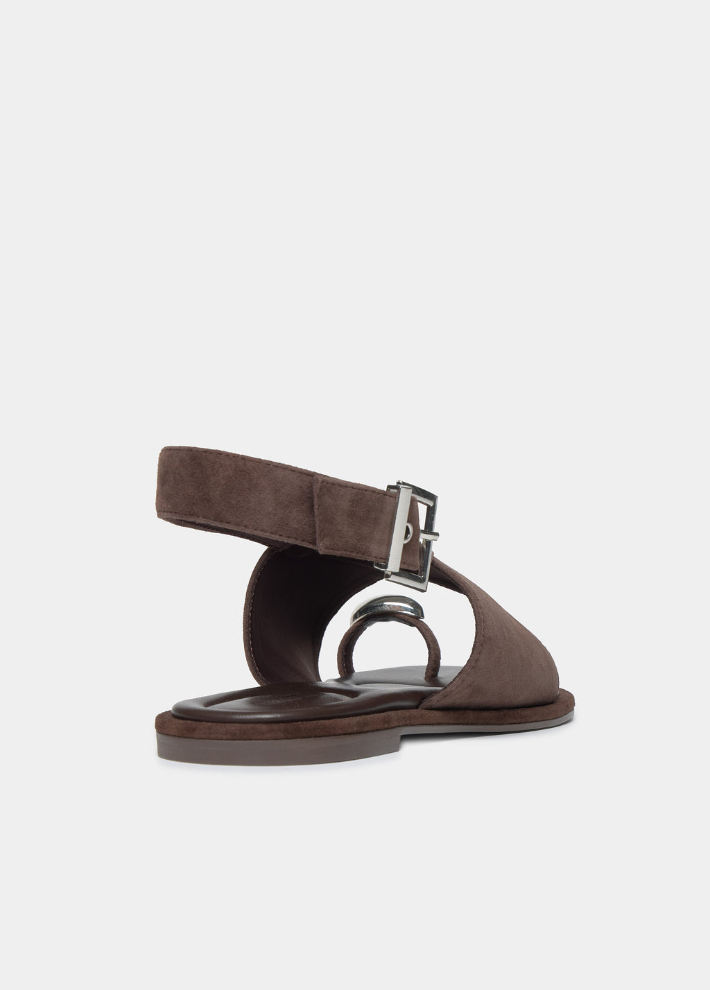 Sandalia plana serraje anillo