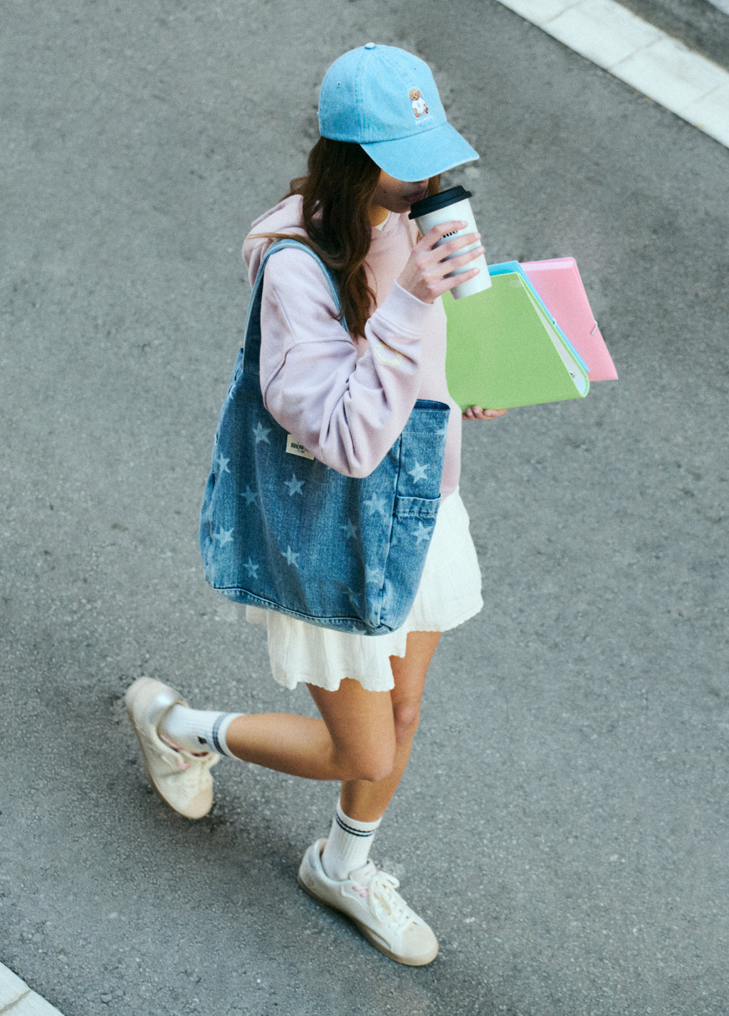 Shopper denim estrellas