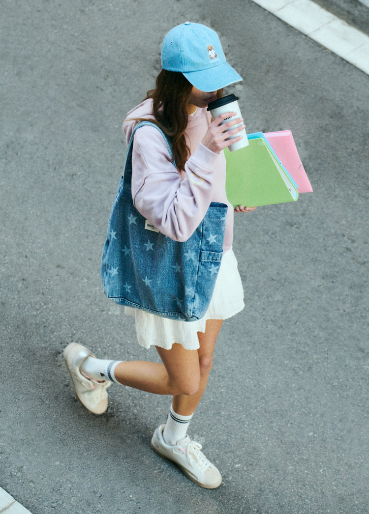 Shopper denim estrellas