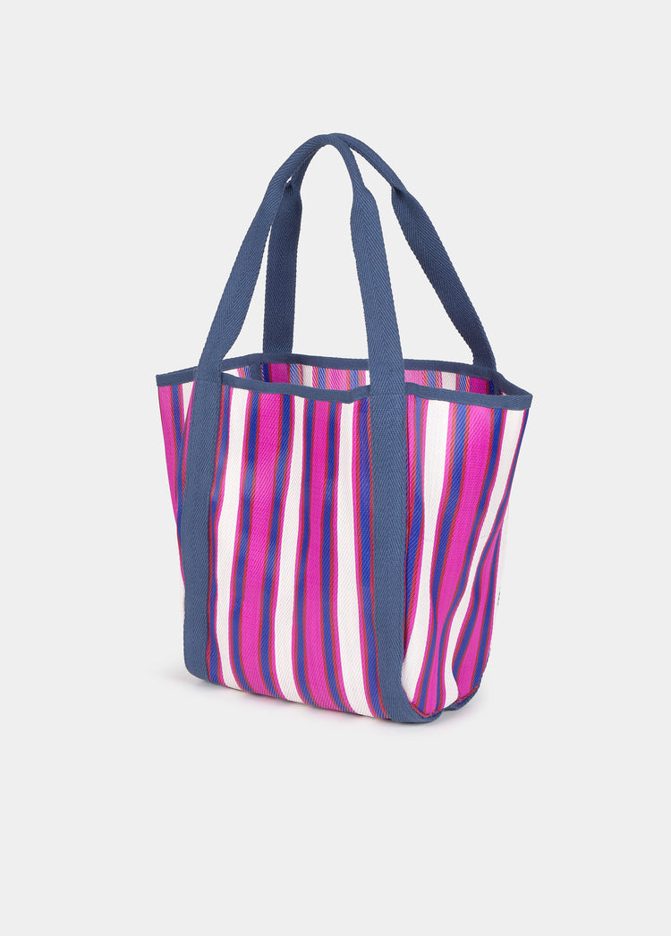 Shopper red plastico rayas