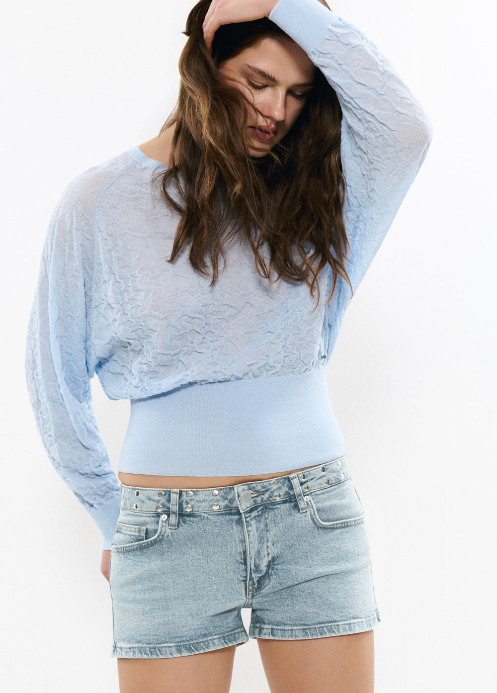 Glitter studded shorts