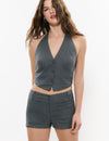 Linen studded short
