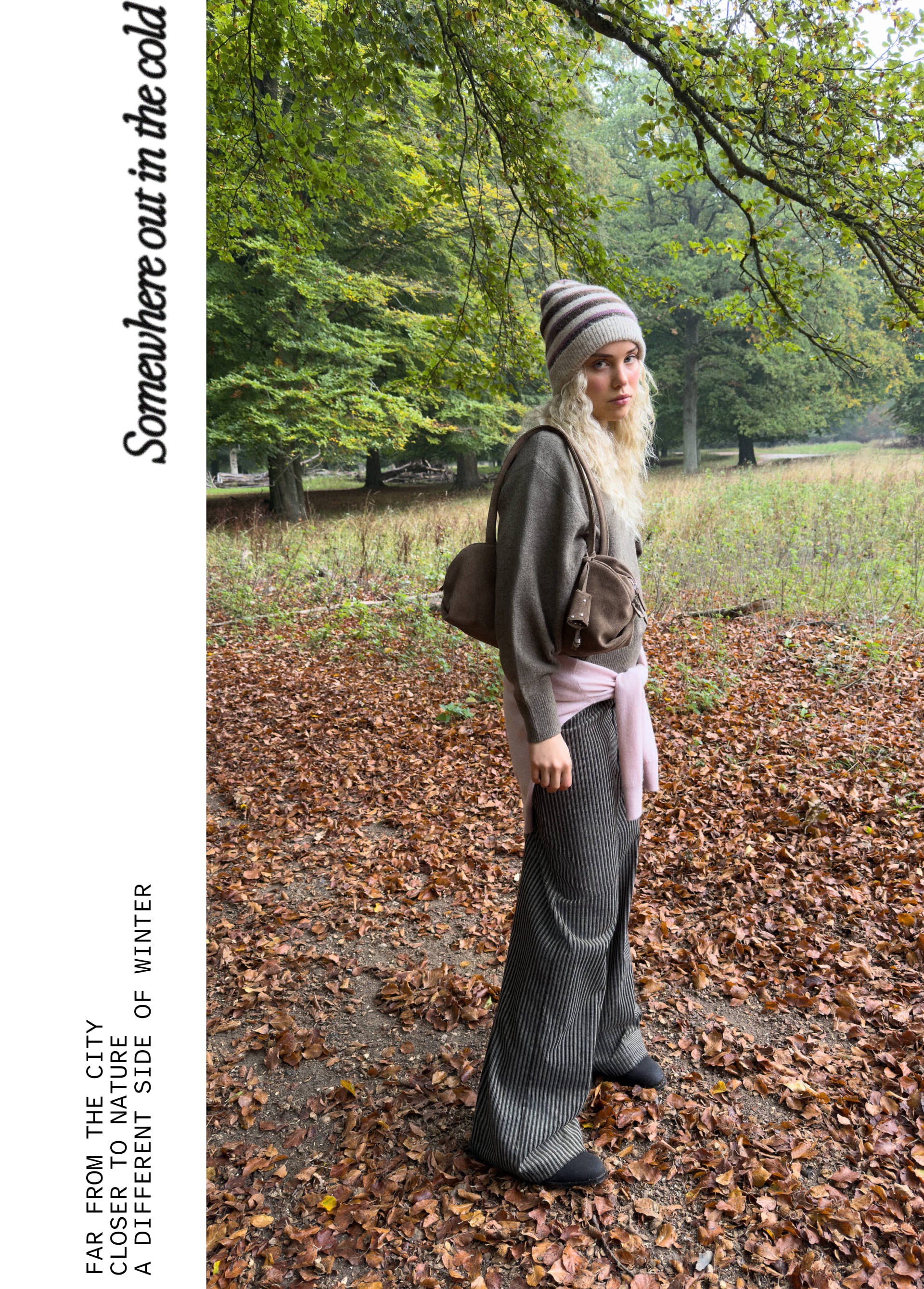 Corduroy striped trousers