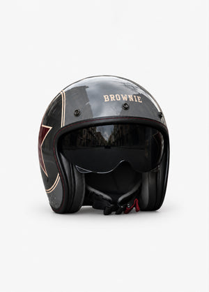 Motorradhelm mit Sternen