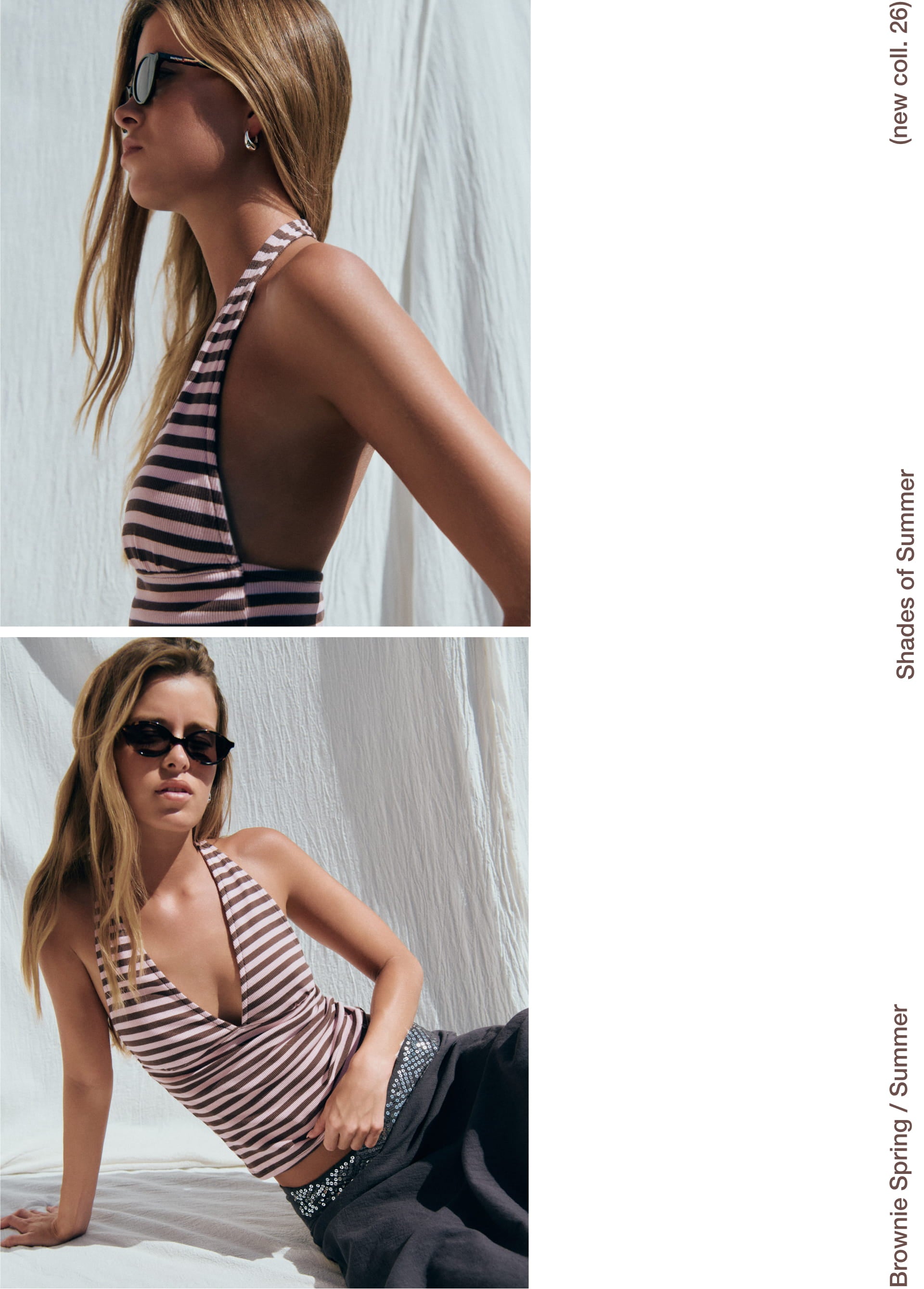 Top halter raya tejida