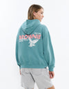 Hoodie with eagle print