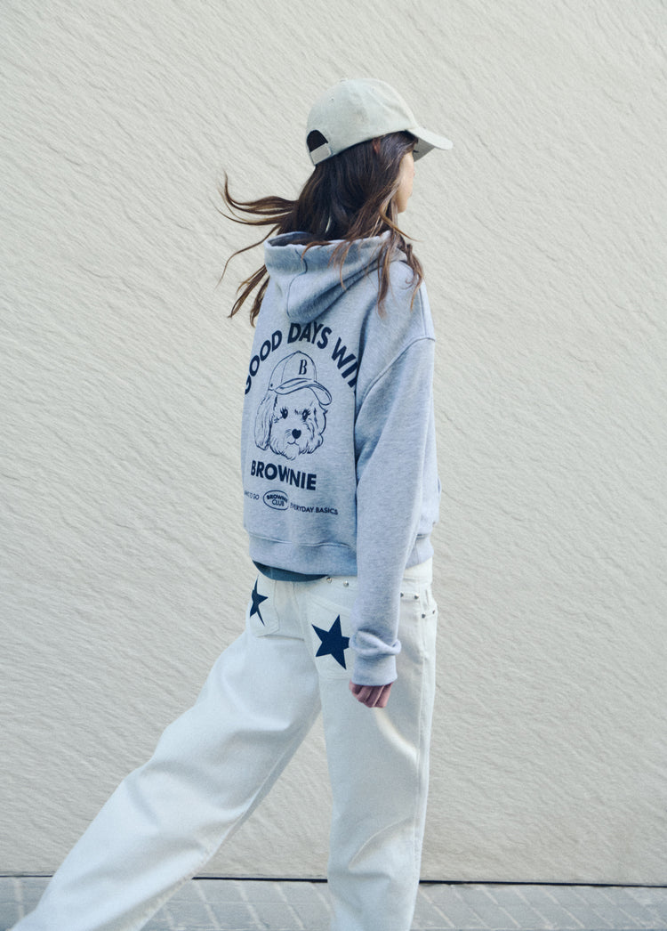 Sudadera capucha print perrito