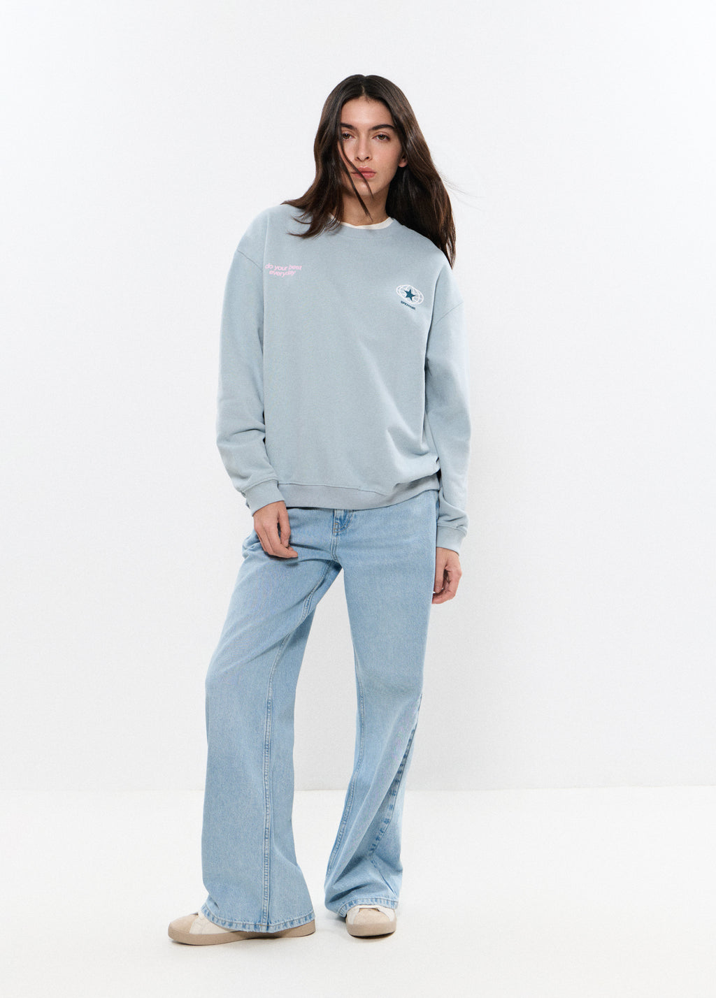 Sweat imprimé dos avec patch
