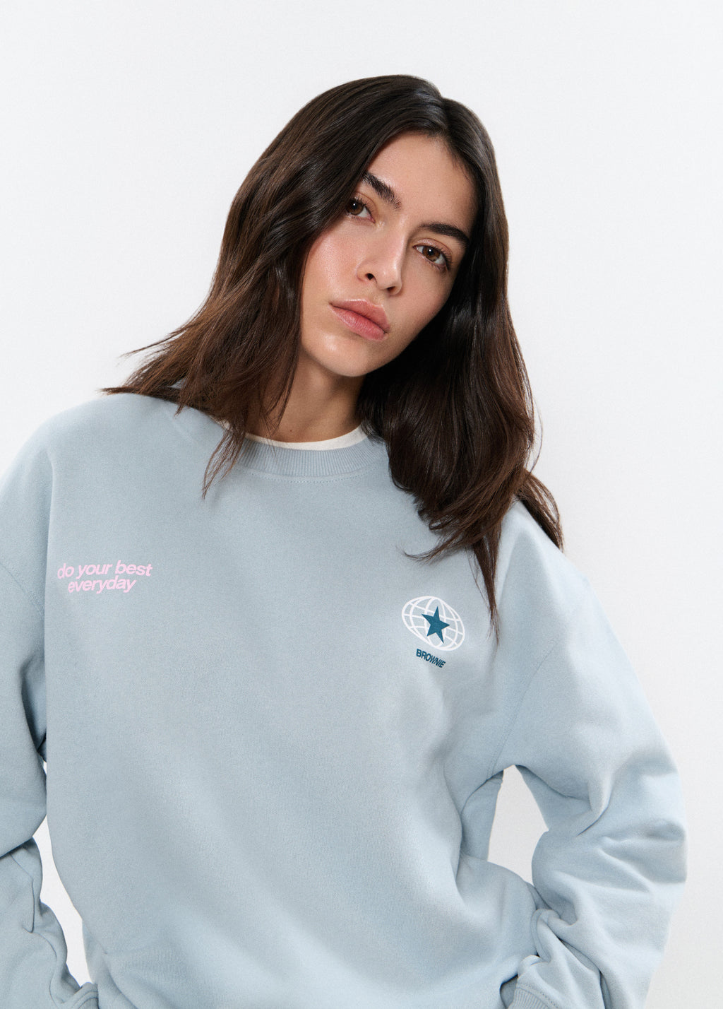 Sweat imprimé dos avec patch