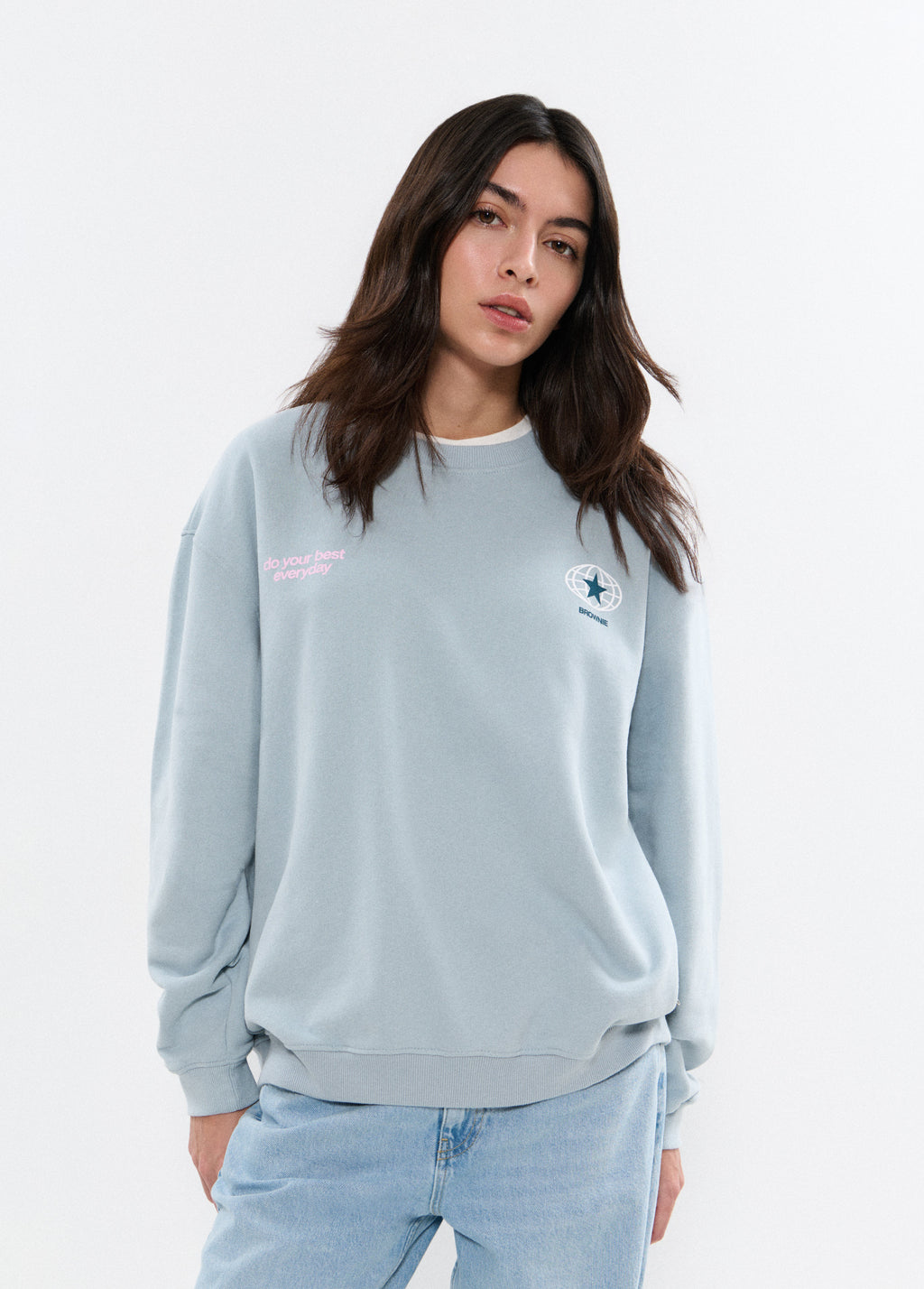 Sweat imprimé dos avec patch