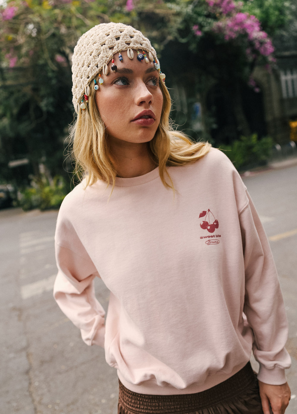 Glitter print sweatshirt