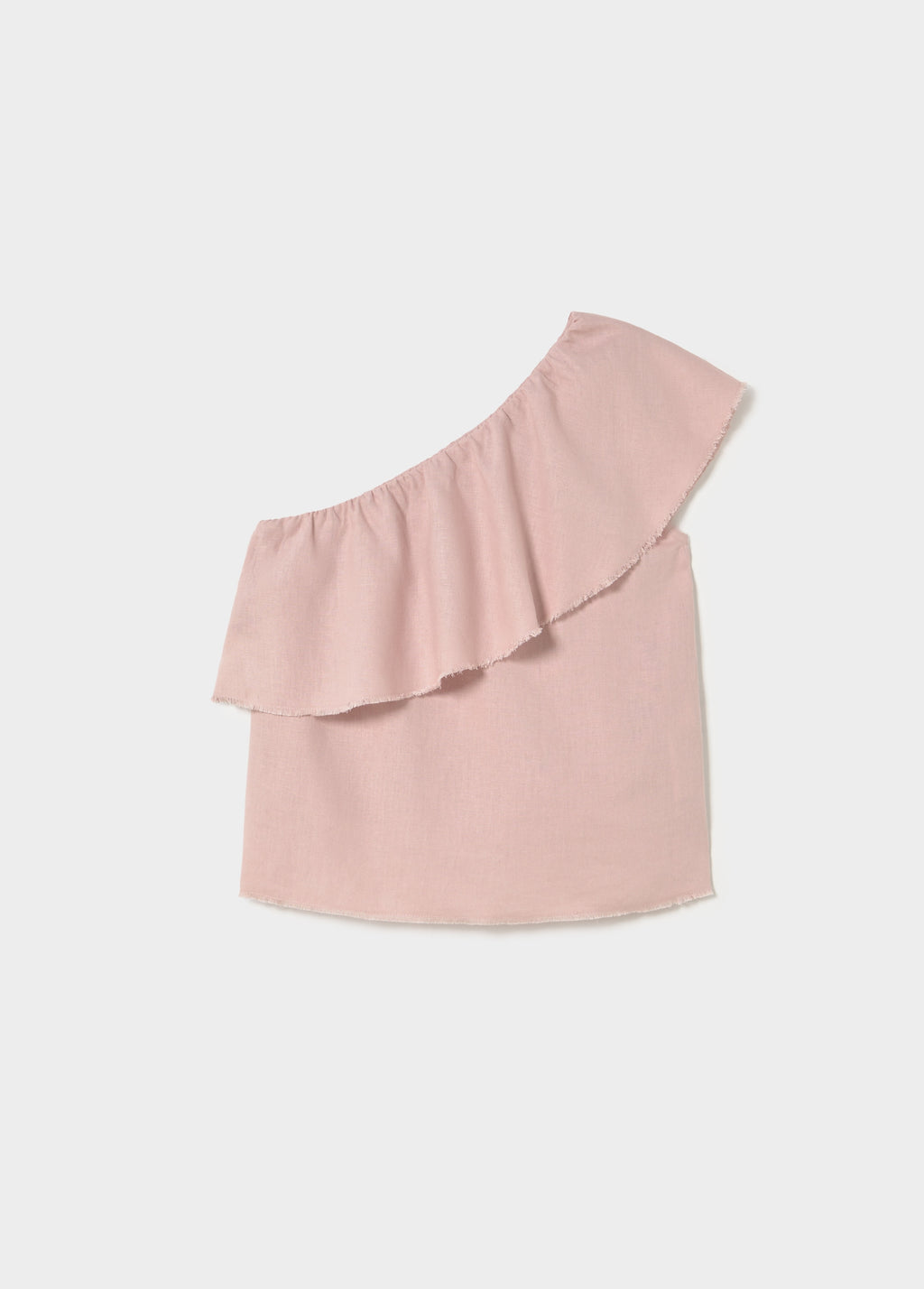 Asymmetric ruffle top