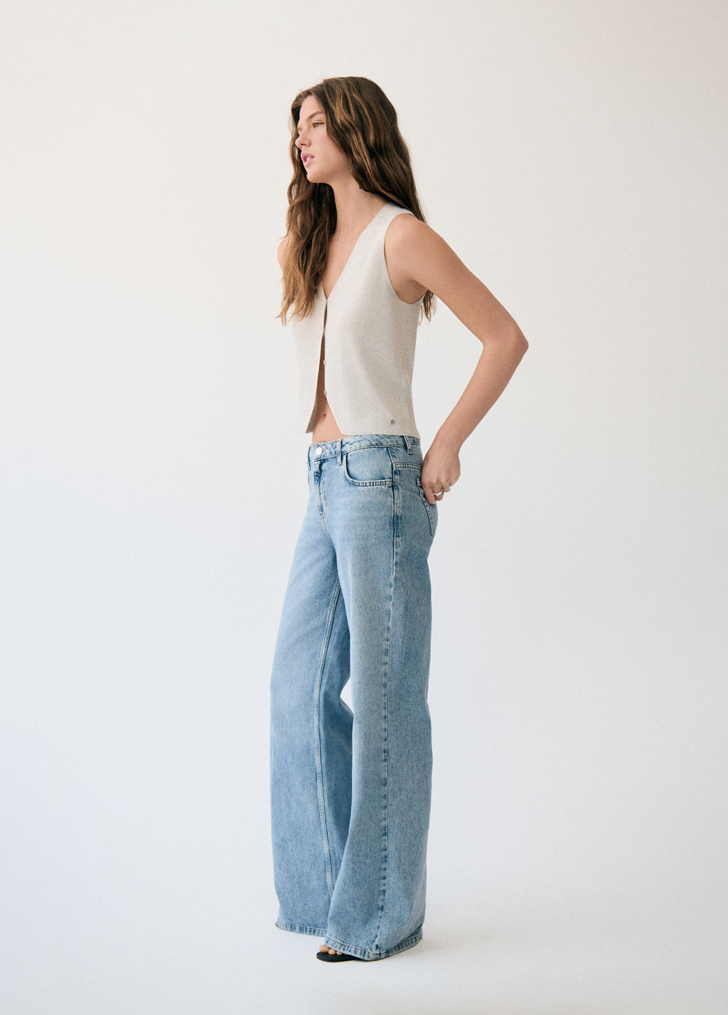 Top gilet à boutons