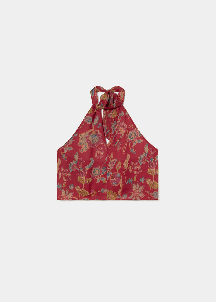 Top choker estampado