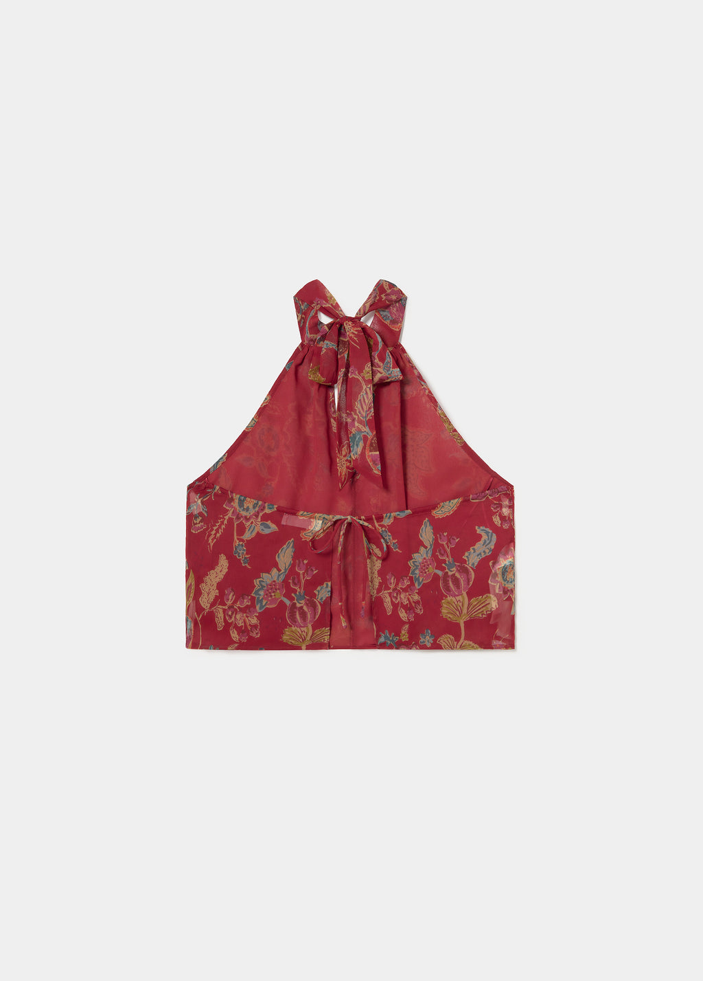 Top choker imprimé
