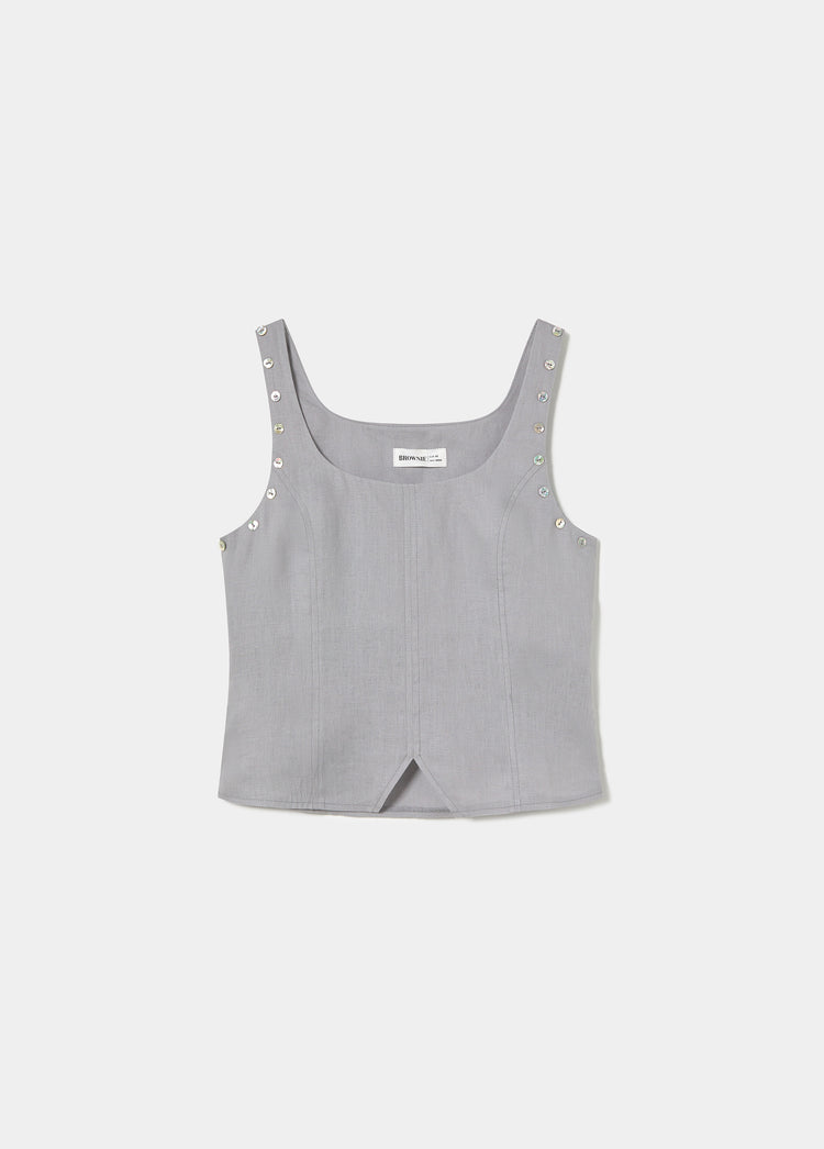 Top lino detalle botones