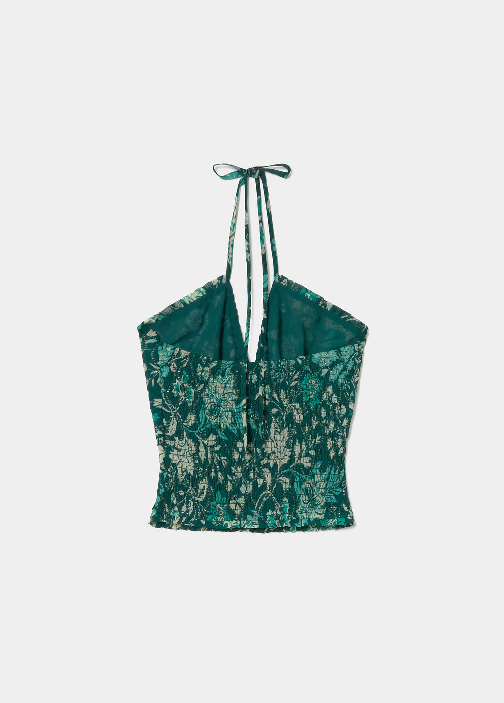 Top imprimé à paillettes