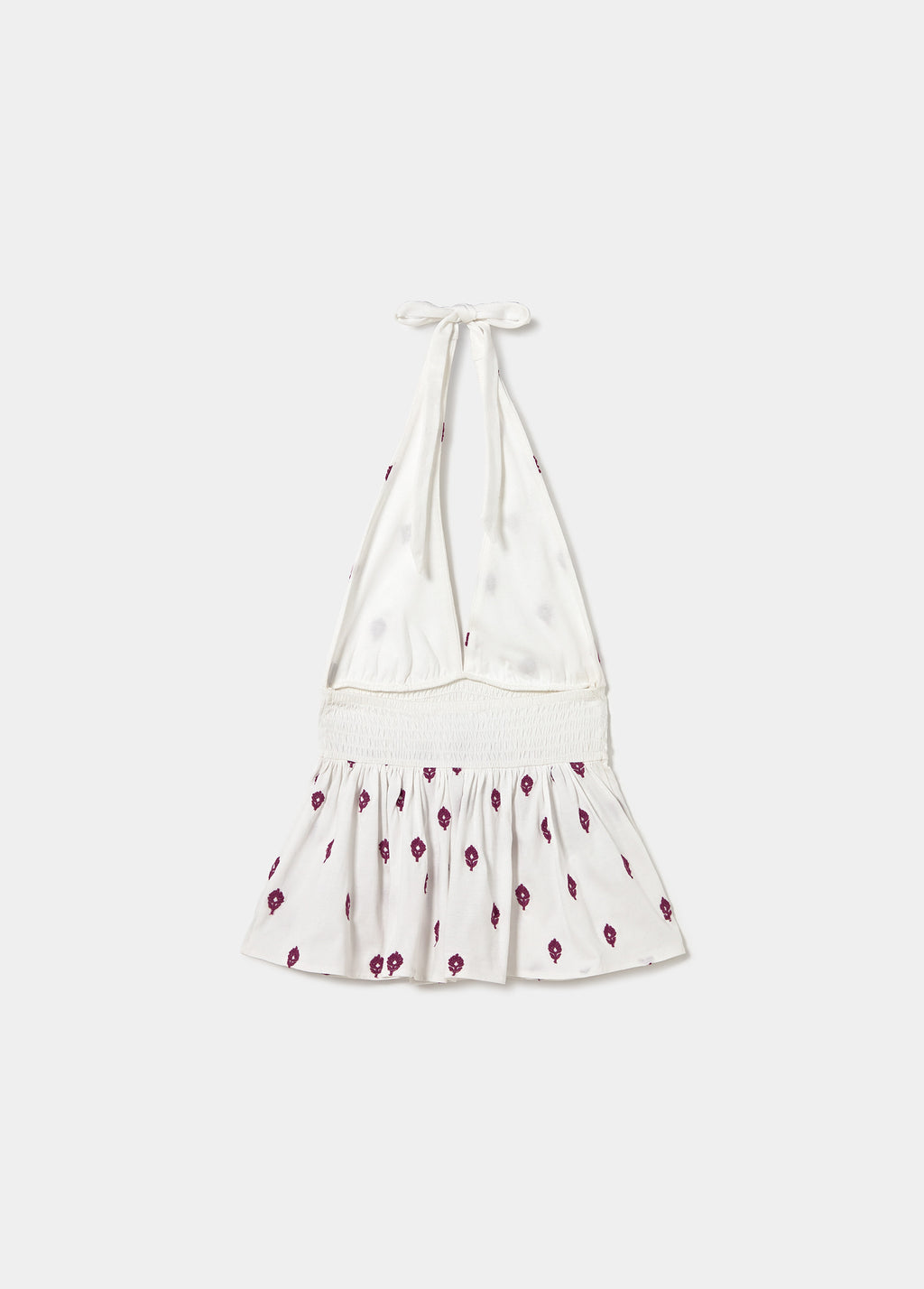 Embroidered halter top