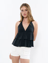 Top halter amb multivolants