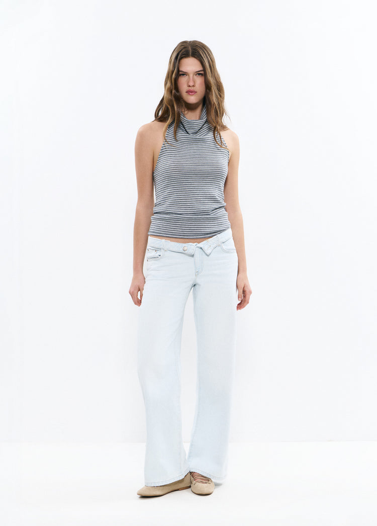Top halter rayas