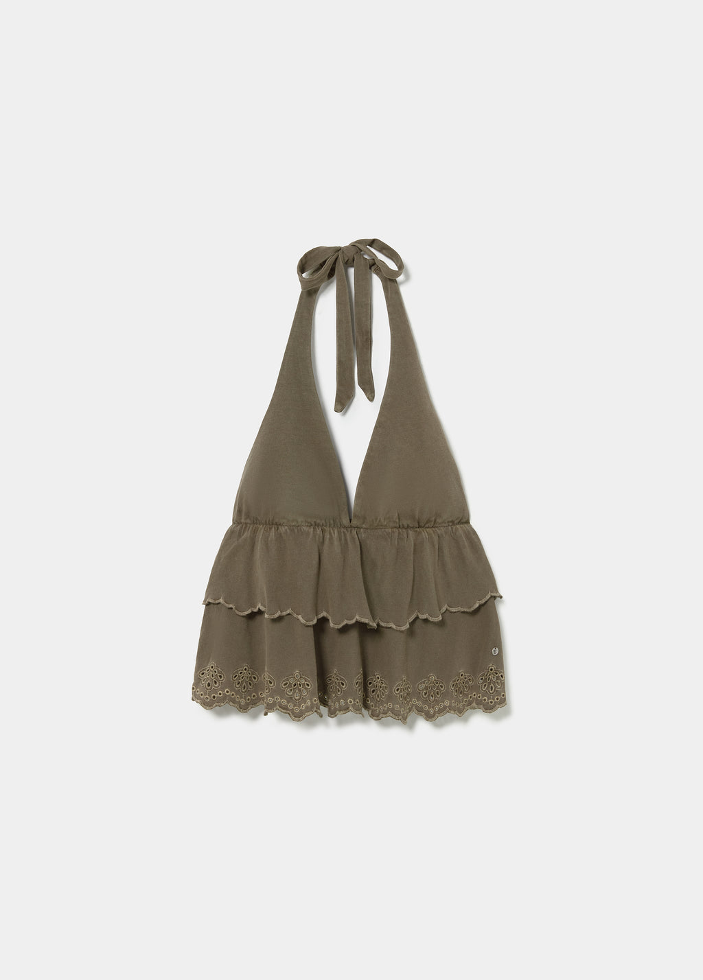 Top halter volantes