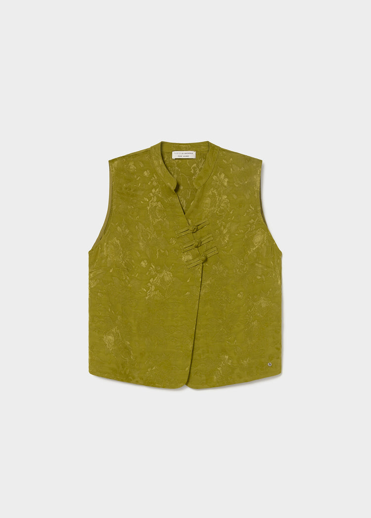 Top jacquard satinado