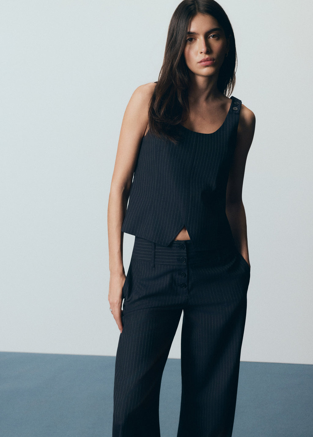 Pinstripe top
