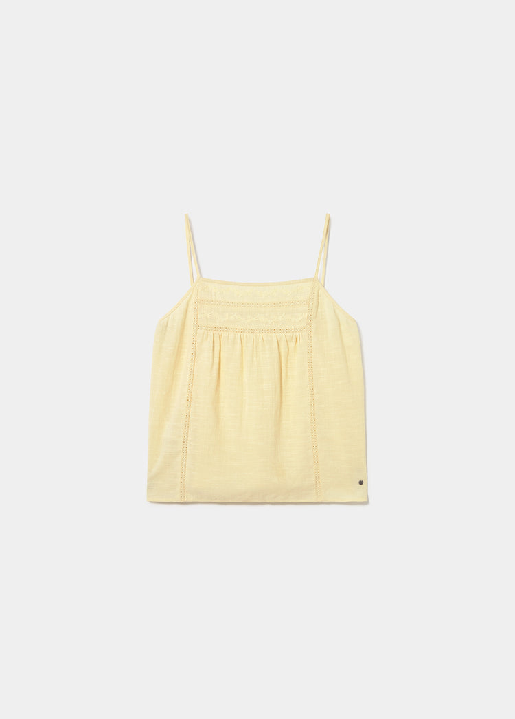 Embroidered vest top