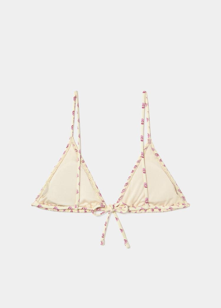 Top triangular smock estampado