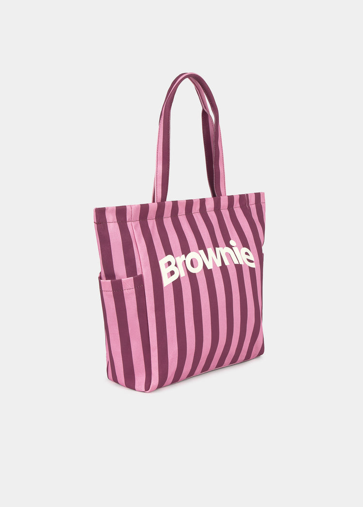 Tote bag canvas rayas
