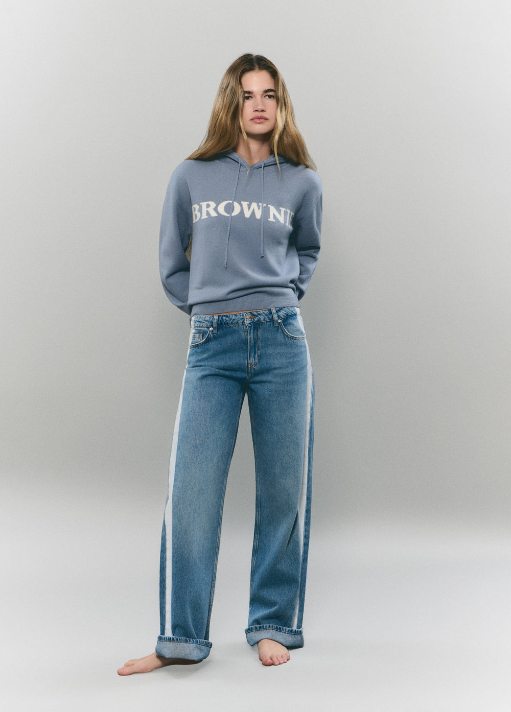 Vaquero recto con banda lateral